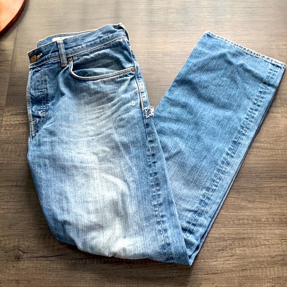 SLIQ Mens Faded Distressed Jeans - Picture 6 of 6